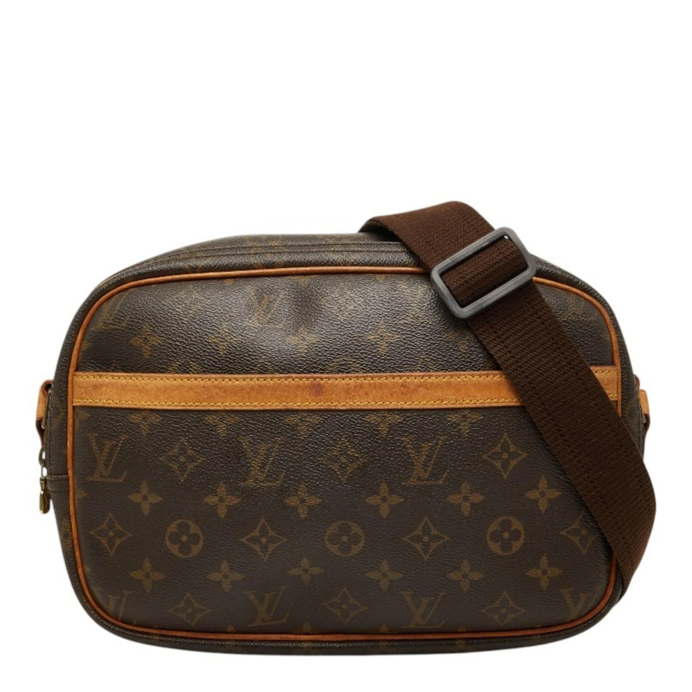 LOUIS VUITTON Brown Monogram Leather Shoulder Bag